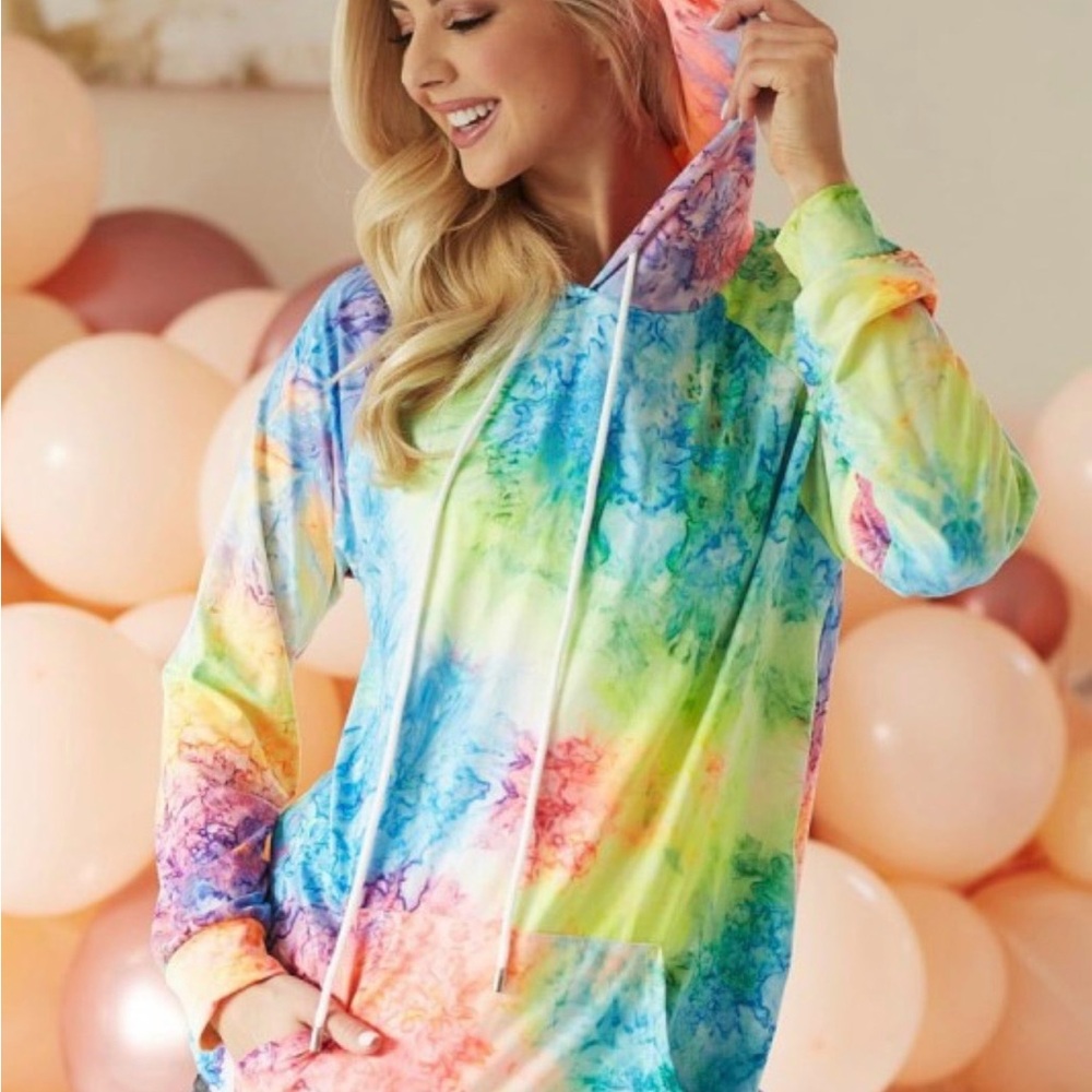 BiBi Vibrant Super Soft Tie-Dye Hoodie - Picture 4 of 4